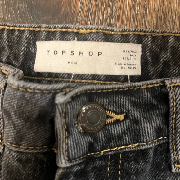 Washed black mom jeans - Picture 2 of 2